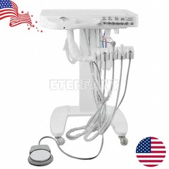Dental Mobile Delivery Unit System Treatment Cart/Silent Oil-Free Air Compressor