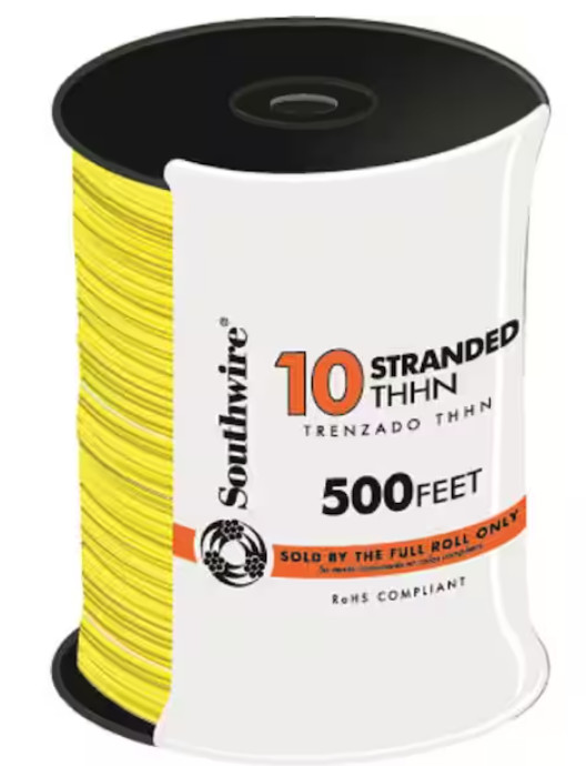 BRAND NEW – Southwire 500 ft. 10-Gauge Stranded Copper THHN Wire – PICK A COLOR