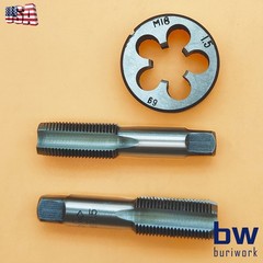 New HSS M18 x 1.5mm Plug Tap & 18×1.5mm Hexagon Die Metric Thread Right Hand