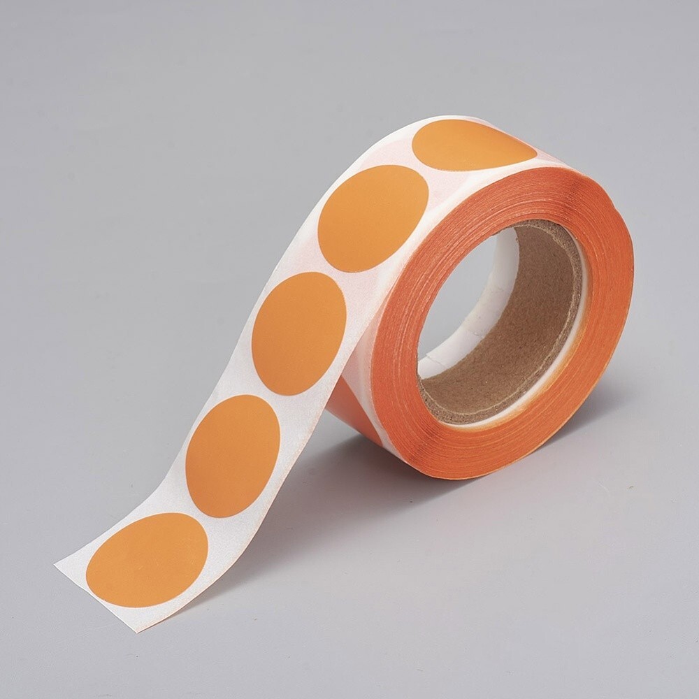 Orange Blank Sticker Labels 500 each per roll Great for Orders Crafts work & Fun