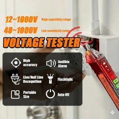 Non-Contact Voltage Detector 12-1000V AC Tester Pen Smart Breakpoint Finder