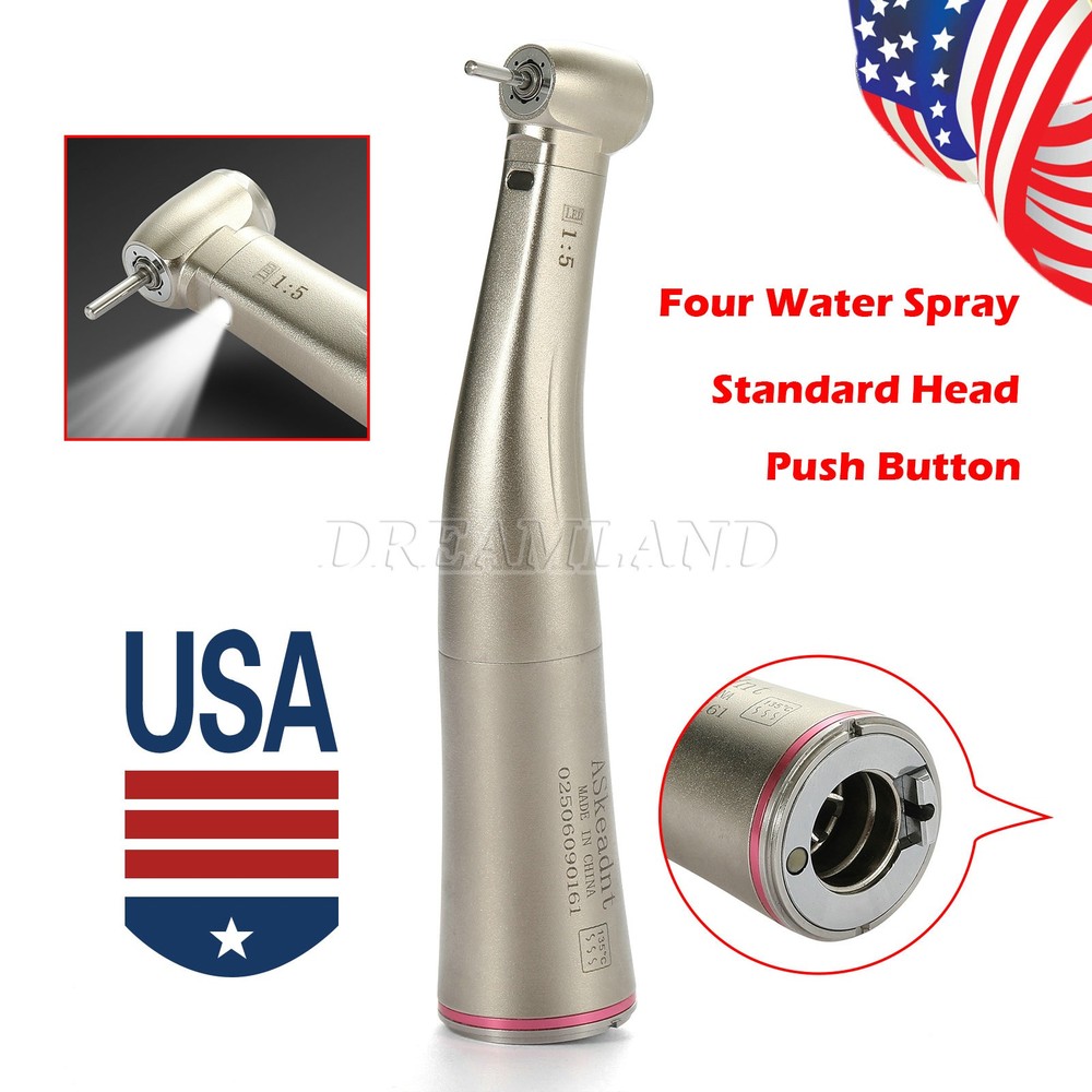 AS 1:5 Electric Increasing Fiber Optic LED Contra Angle Handpiece Standard CE