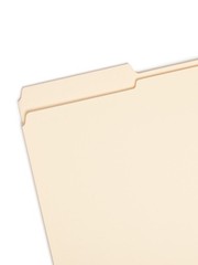 Smead File Folder, Reinforced 1/3-Cut Tab, 1/3 Cut, Assorted Position, Beige