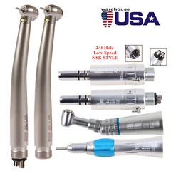NSK Style Dental LED High/Low Speed Handpiece Straight Contra Angle Air Motor