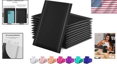 Elegant Black Bubble Mailers 4×8 in. – 50 Pack, Reliable Shipping Solution
