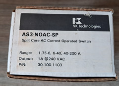 NK Technologies AS3‑NOAC‑SP Split-Core AC Current Switch 1.75–200 A N.O. NEW