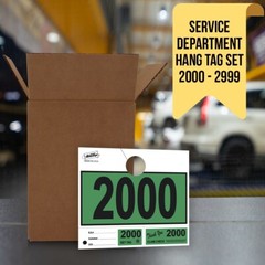 Versa-Tags 3000 Green Automotive 3 Part Dispatch Numbers Mirror Hang Tags