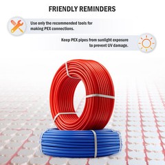 Secondhand 1/2 in. PEX Pipes 2x300ft Tubing PEX-B Water Plumbing Floor Heating