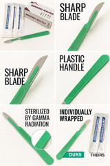 10 PCS BOX- STERILE DISPOSABLE SCALPELS #20 SINGLE USE – DISSECTING, SURGICAL