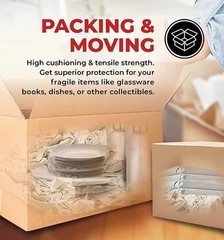 WAUPPY 200 Sheets Newsprint Packing Paper 200 Count (Pack of 1), white