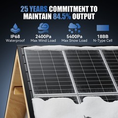 200W 12V 18BB Solar Panel Mono Battery Charge RV PV Home Off-Grid Battery Power
