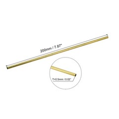 uxcell Brass Tube, 2mm 3mm 4mm 5mm 6mm 7mm OD x 0.5mm Wall 200mm,