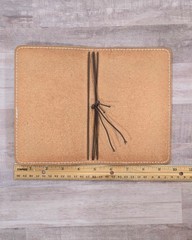 Foxy Fix Leather Notebook Cover, Off White Snowflake, 4.5″x7.25″, Quad Elastics