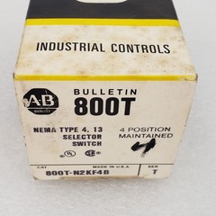 Allen Bradley 800T-N2KF4B Four Position Selector Switch Series T