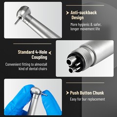 10 eLabPal High Dental Speed Handpiece Push Button 4 Hole Fit NSK Pana Max Style