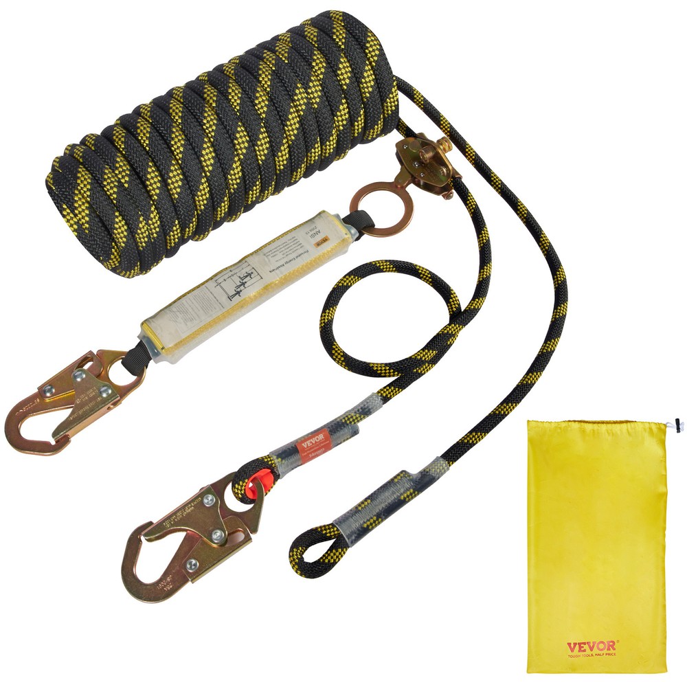 VEVOR Vertical Lifeline Assembly 0.55” x 100′ Fall Protection Rope 30 KN ANSI