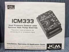 ICM ICM333-BE3201-LF Low Ambient Head Pressure Control 2LA04702412