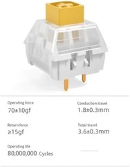 Box Heavy Dark Yellow Burnt Orange Pale Blue DIY Mechanical 30pcs Dark Yellow