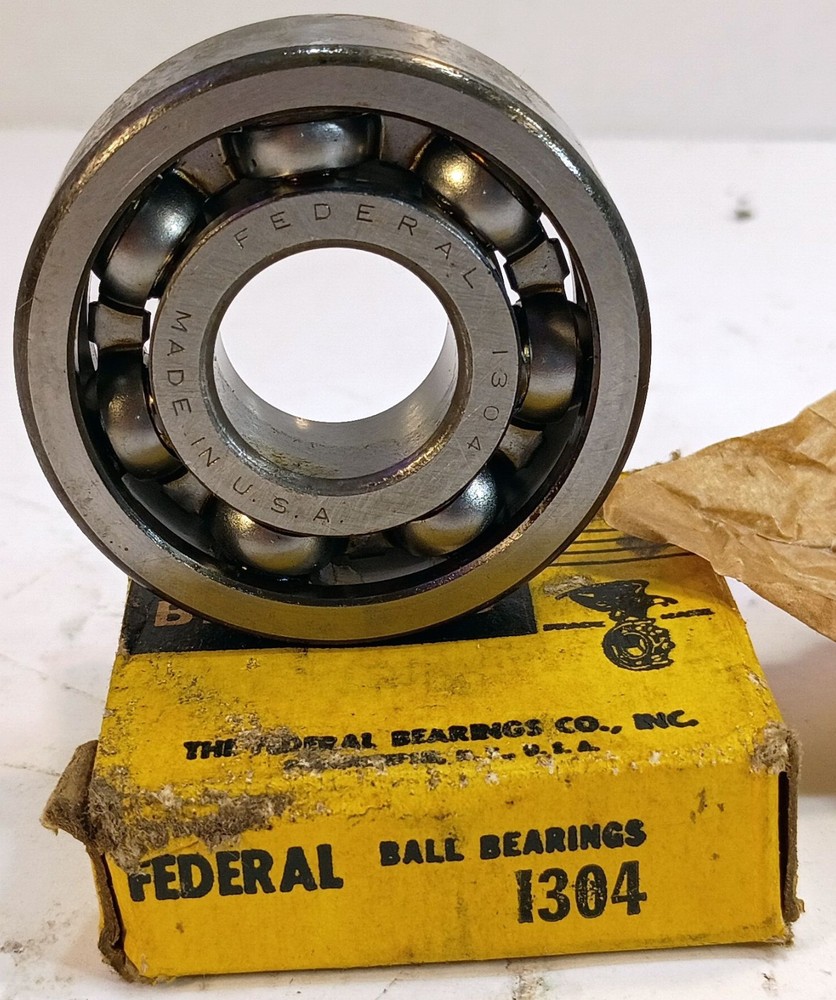 1 NEW FEDERAL 1304 20X52X15mm RADIAL DEEP GROOVE BALL BEARING NIB **MAKE OFFER**