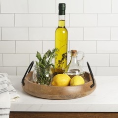 Gourmet Basics By Mikasa Knox Mango Wood Serving Bowl Coffee Table Centerpiece