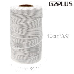 G2PLUS White String, Cotton Bakers Twine, 328 Feet 2MM 2mm x 100m,