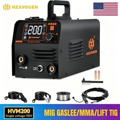 Mini HZXVOGEN HVM200 MMA Welder 110V LCD Display Household Inverter Welding Gear