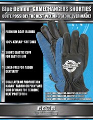 Blue Demon Game Changer Shorties Gloves