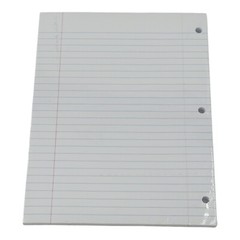 5 Packs Loose Leaf Filler Paper 3 Hole Punch 8 x 10.5 Wide Rule 120 Sheets/Pack