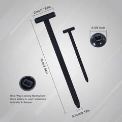 50x Nylon Universal Cable Tie Mounts Heavy Duty Self Locking Zip Strap Buckle