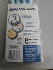 Expo Vis-a-Vis Wet Erase Markers, 4-Color Set SAN-16074, Fine Point