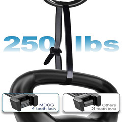 Black Zip Ties Heavy Duty 18 Inch Outdoor, 250Lb Extra Large Cable Tie Wraps