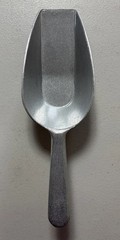 Update International ASFB-250 (Lot Of 5) Aluminum 7 Oz. Flat Bottom Scoop *NEW