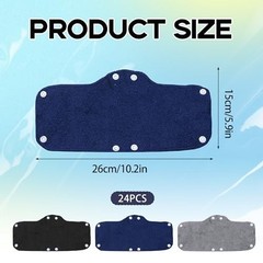 24 Pcs Washable Hard Hat Sweatbands – Cotton Liner for Safety Helmets, Dark Blue