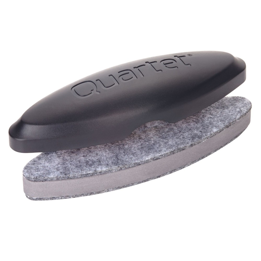 Quartet 2-in-1 Whiteboard & Chalkboard Eraser: 2 in. x 6-1/2 in. (Black)