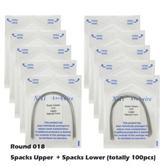 100PCS Dental Orthodontic Niti Arch Wire Natural Form Arches Round Rectangular
