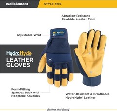 Men’s Leather Palm Work Gloves