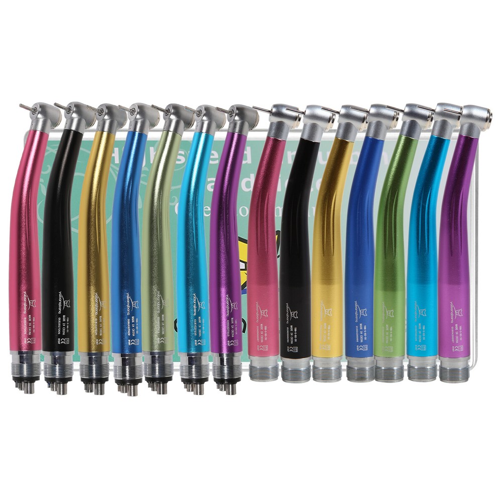 NSK Style Dental High Speed Handpiece Air Turbine Push Button 2/4Holes 7 COLORS