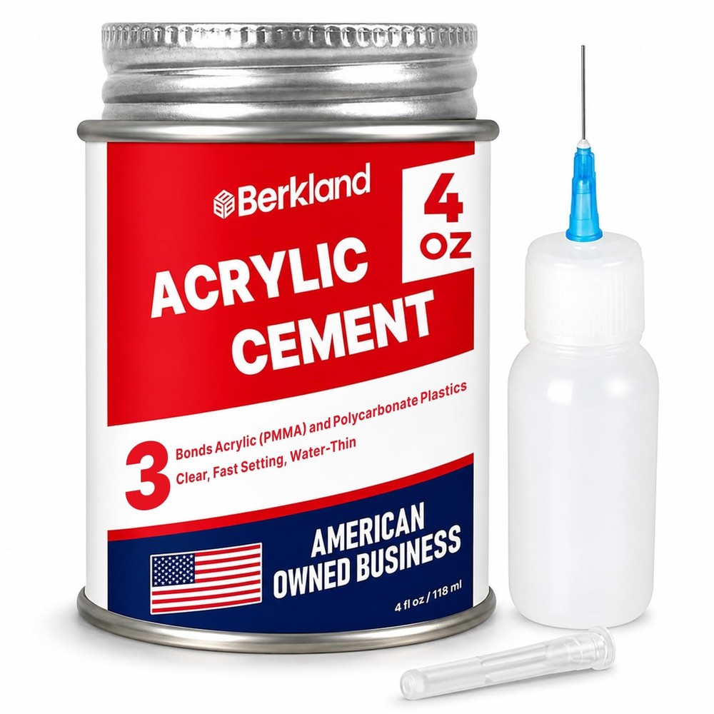 Acrylic Bonding Cement with Applicator Bottle 4 oz, 4 fluid ounces, Clear
