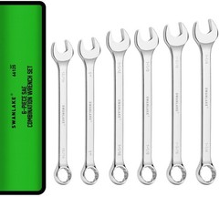 6-Piece All-Purpose Combination Wrench Set, SAE & Standard 15/16” to 1-1/4”…