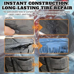 Vulcanizing Cement for Tire Patches, Tire Repair Glue with Built-in Brush Fast D