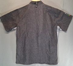 Chef Coat Reprime RP906 Unisex L Hidden Zip Short Sleeve Double Pen Pockets NEW