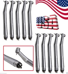 10 Pcs NSK Style Dental High Speed Handpiece Push Button Type 4 Hole fast HOT