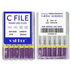 Vakker Dental Rotary Endo Files Stainless Steel C Files Root Canal 21/25mm