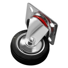 12 Pack 3″ Swivel Caster Wheels Rubber Base With Top Plate & Bearing Heavy Duty