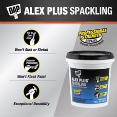 Dap Alex Plus Interior/Exterior Wall Repair Spackling 16 fl oz Tub – DAP 18749