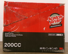 200ct Scotch-Brite 200CC Griddle Screen Pads, 4″ x 5-1/2″, Heavy Duty, New S1