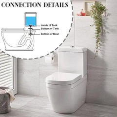 2PCS Universal Toilet Tank to Bowl Bolts Kit, Extra Long Nuts Screw for Toilet M
