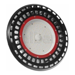 UFO High Bay Commercial Light Fixture 100W Black Aluminum OSRAM .9 PF 6000K