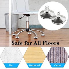 Office Chair Wheels, 5 PCS, Low Profile Replacement Fixed Foot