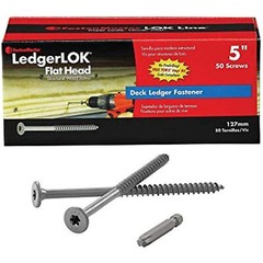 FastenMaster LedgerLok Flat Head Wood Screw – Box of 50 – 5″